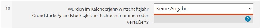 Frage in EÜR zur Veräußerung von Grundstücken im Kalenderjahr