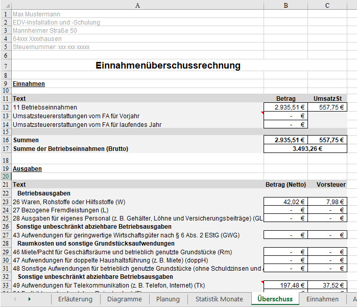 Einnahmenueberschussrechnung